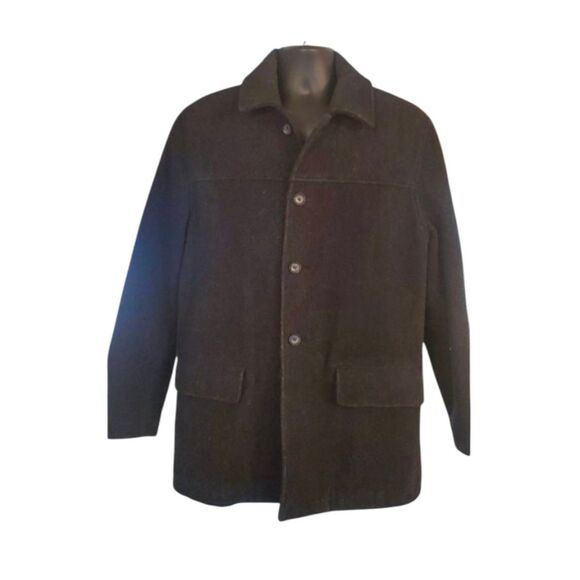 J CREW Men's Grey Italian Wool University Coat Size Large - Picture 2 of 4